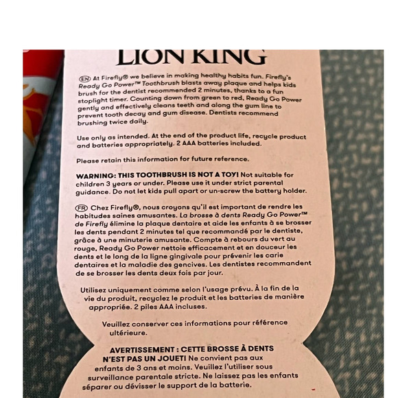 The Lion King Ready GO Power Battery Toothbrush Bundle - Picture 3 of 3